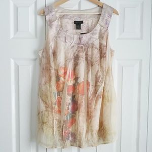 Lane Bryant Rose Floral Shell · Tank